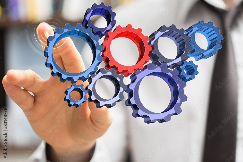 gear Technology setting concept background. gear Technology setting concept background.