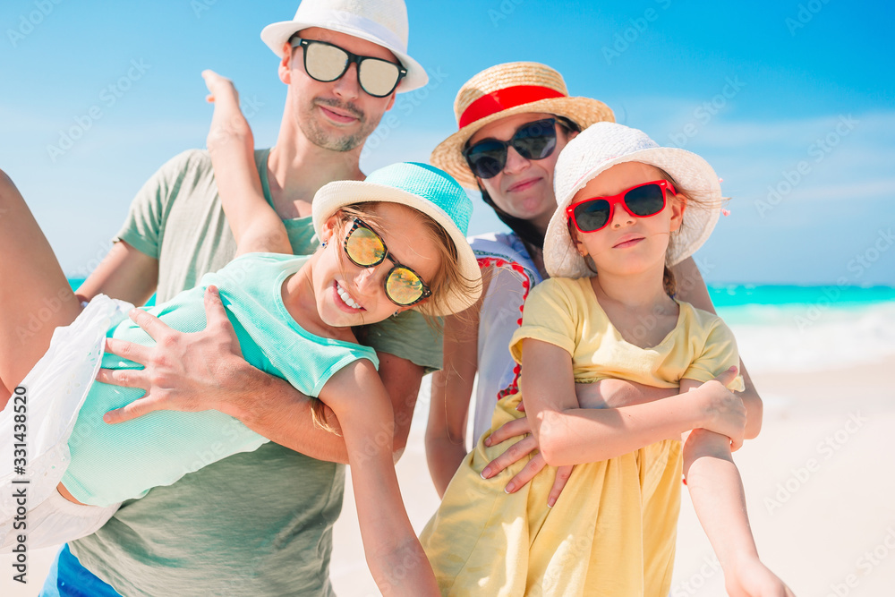 Young family on vacation have a lot of fun Young family on vacation have a lot of fun