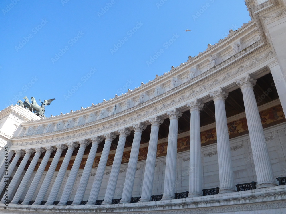 Altar of the Fatherland, grand marble, classical temple, Rome, Italy Altar of the Fatherland, grand marble, classical temple, Rome, Italy