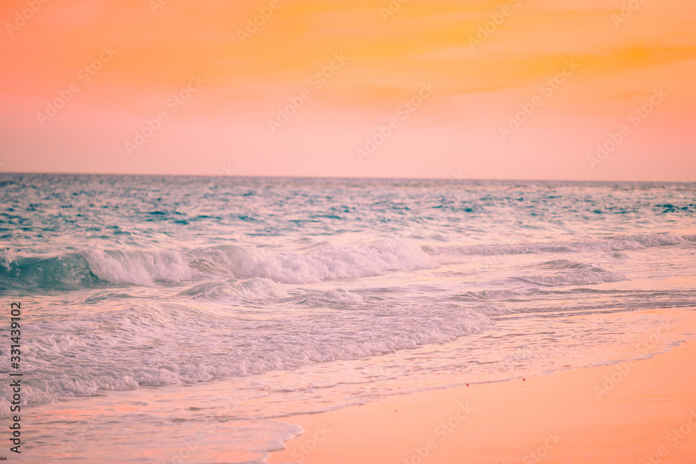 Amazing beautiful sunset on an exotic caribbean beach Amazing beautiful sunset on an exotic caribbean beach