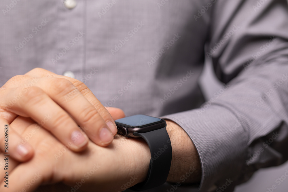 smart watch modern on hand smart watch modern on hand