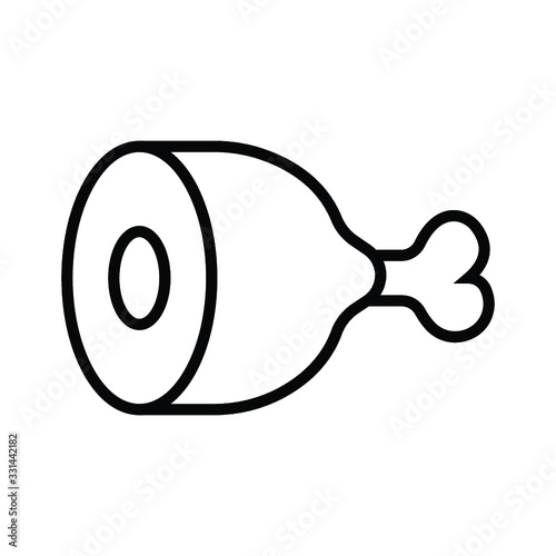 Meat icon vector illustration photo