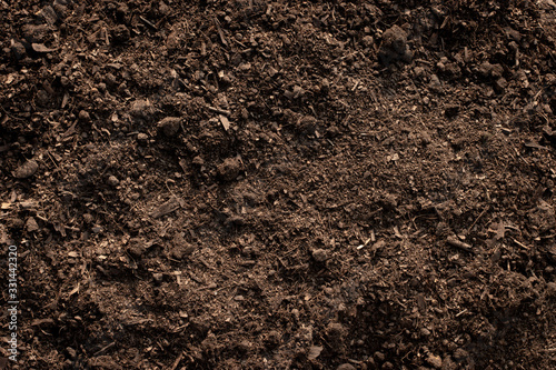 Soil texture background, Fertile loam soil suitable for planting.