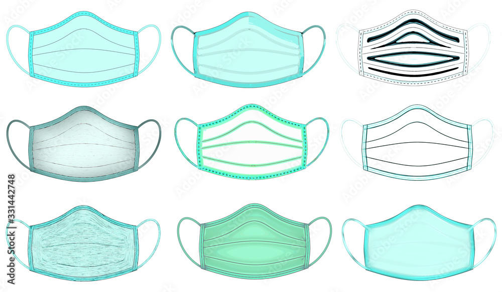 medical mask on a light background, virus protection medical mask on a light background, virus protection