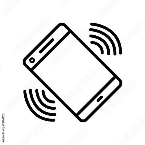 Fényképezés Vibrating phone icon vector illustration