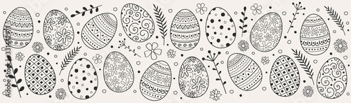 Beautiful Easter eggs - decoration. Vector