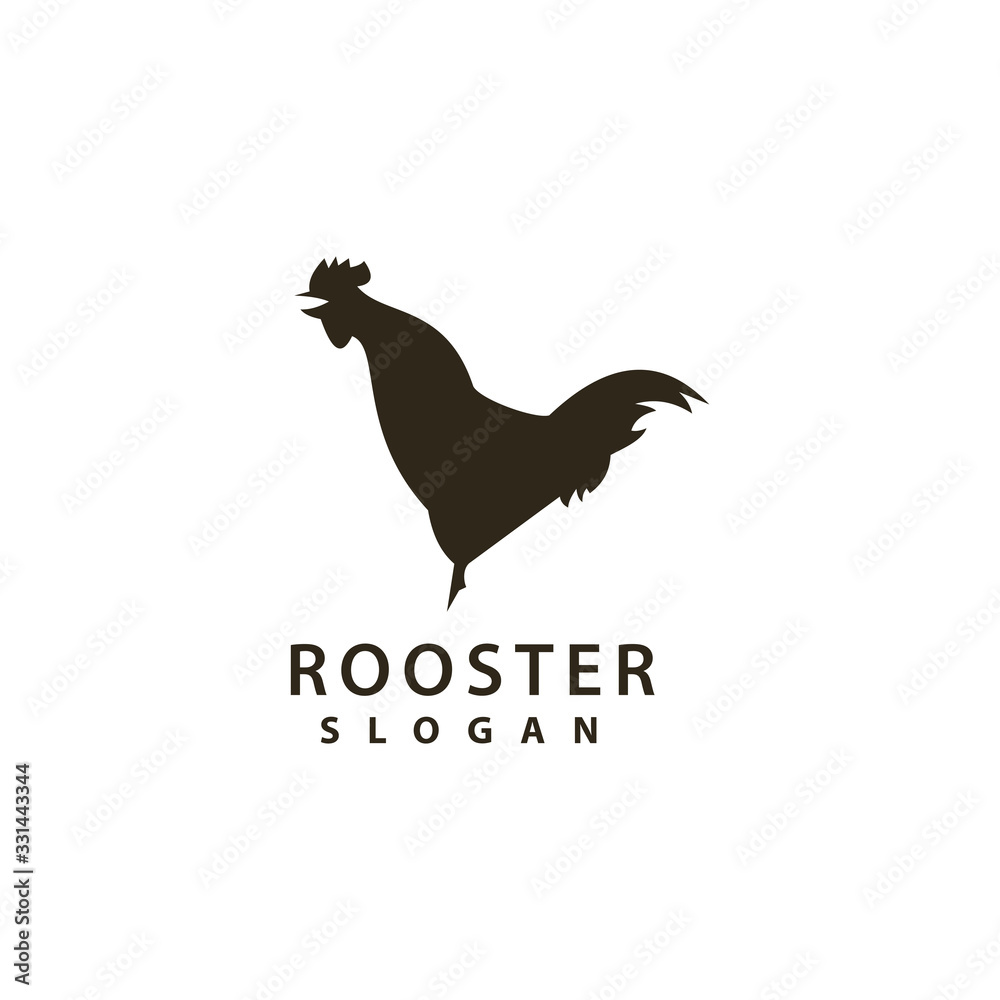 Fototapeta premium Rooster Logo template vector illustration design