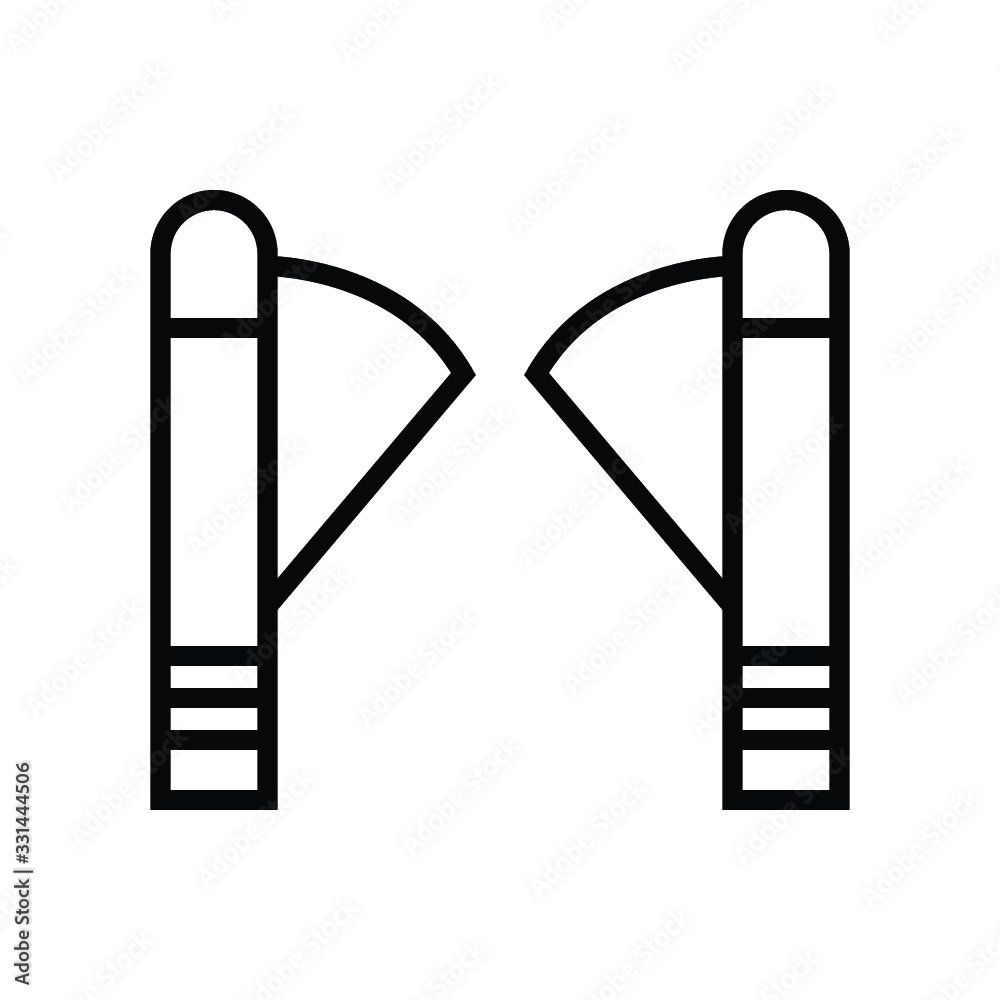 Turnstile vector icon illustration photo