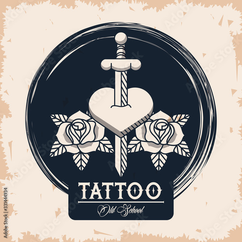 sword in heart tattoo studio image artistic
