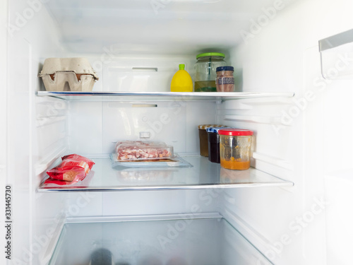 Impact of coronavirus quarantine in Europe at home. Nothing in the fridge