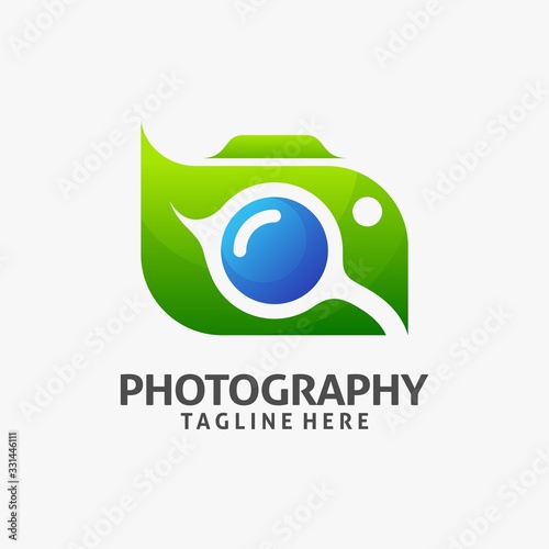 Nature photography camera logo design