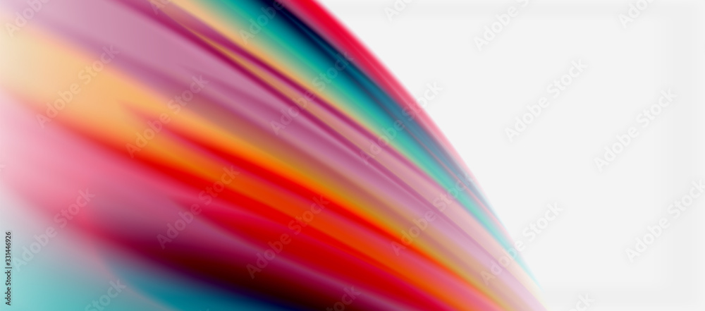 Wave lines abstract background, smooth silk design with rainbow style colors. Liquid fluid color waves. Vector Illustration Wave lines abstract background, smooth silk design with rainbow style colors. Liquid fluid color waves. Vector Illustration