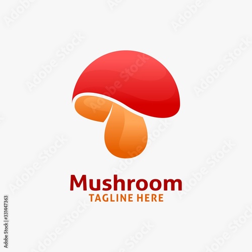 Red mushroom logo design