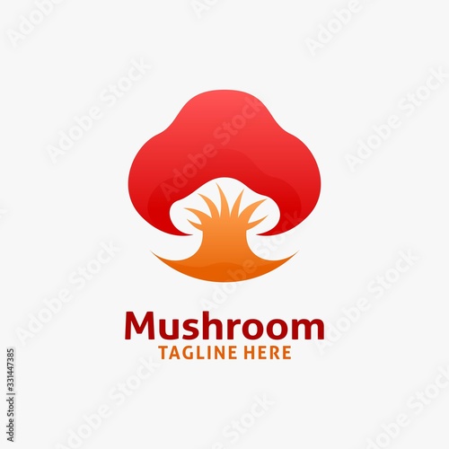 Red mushroom logo design