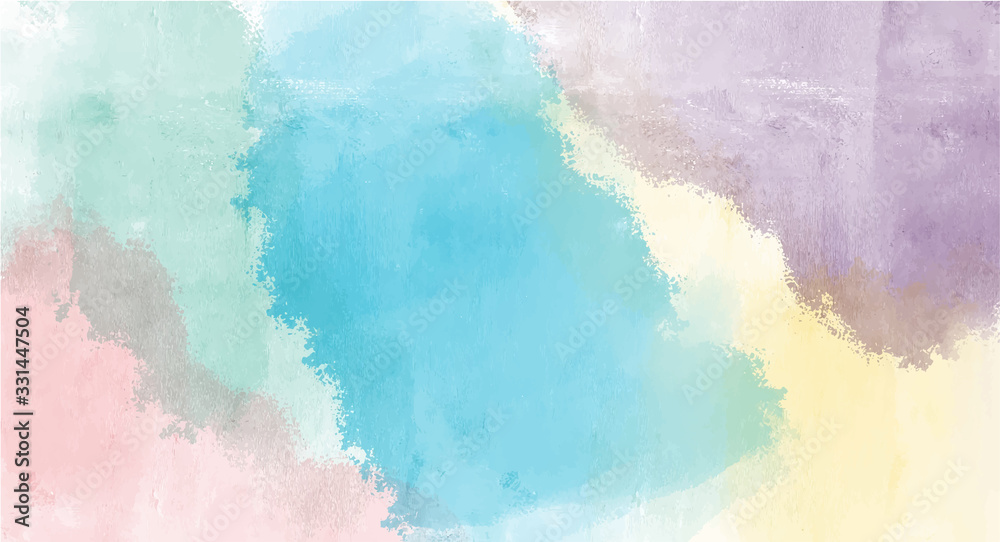 Vintage blue green pink yellow watercolor background for your design, watercolor background concept, vector.