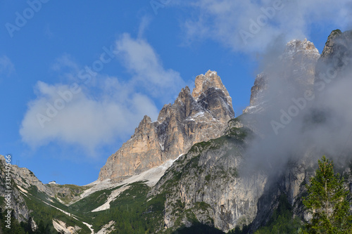 Blick zur Auronzo Hütte in den Dolomiten