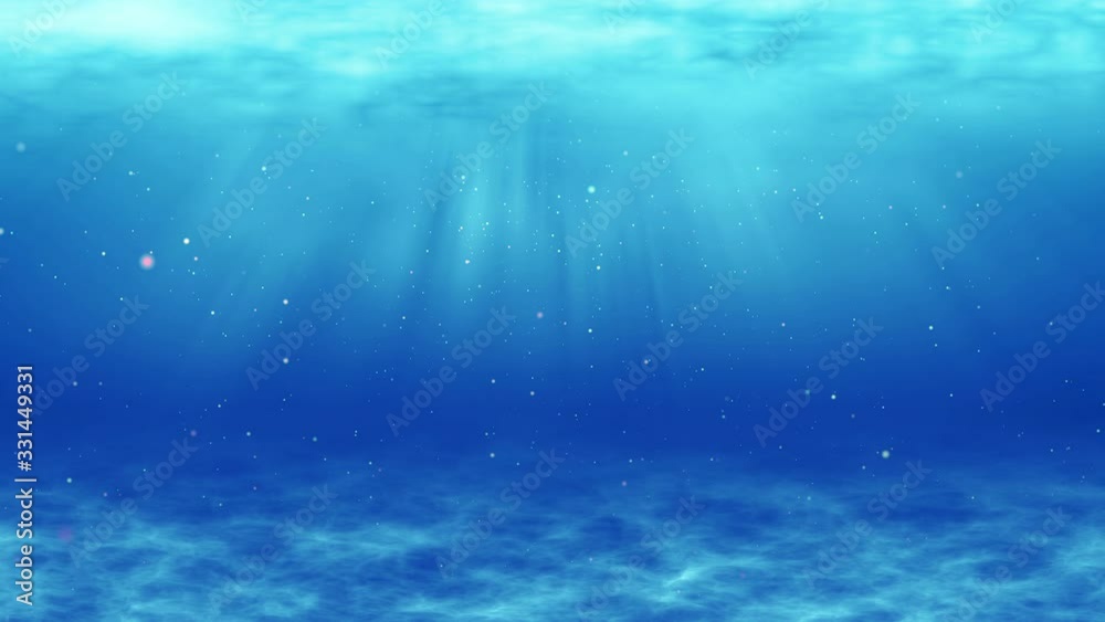 under water with bubble particle and ray light ,blue ocean background 4K 30 FPS under water with bubble particle and ray light ,blue ocean background 4K 30 FPS