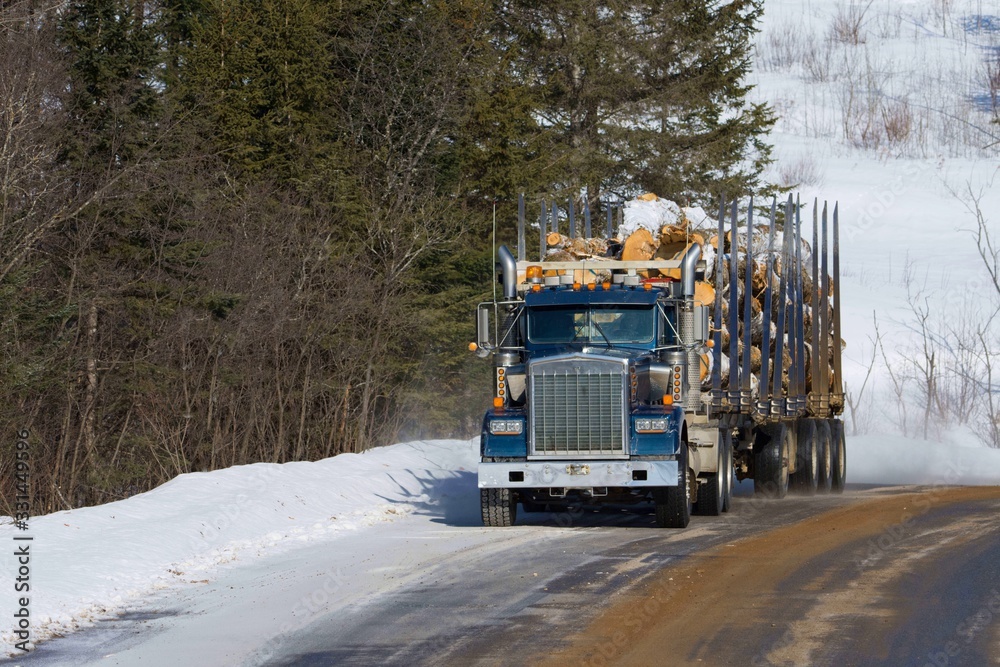 Camion lourd pour le transport forestier au Québec, Canada Camion lourd pour le transport forestier au Québec, Canada