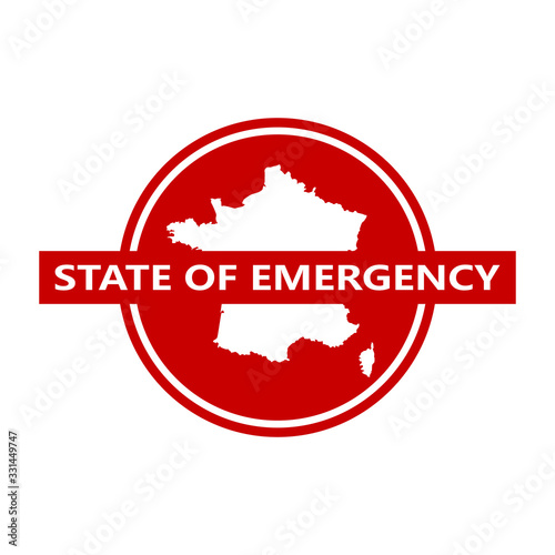 Fotografi state of emergency, france, vector