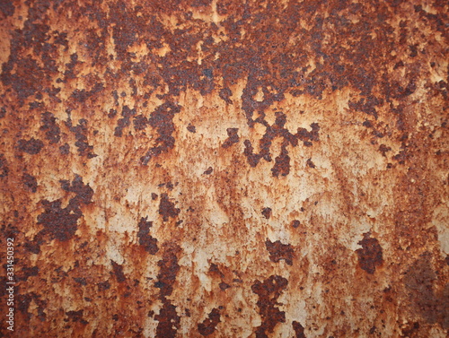 Rusty on metal iron texture, old metallic panel background.