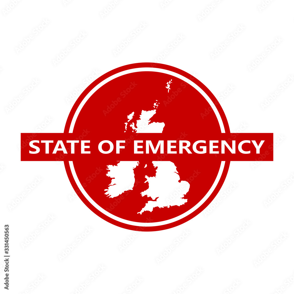 state of emergency, united kingdom, vector state of emergency, united kingdom, vector