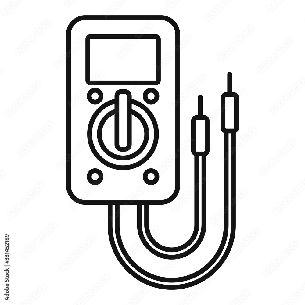 Multimeter icon. Outline multimeter vector icon for web design isolated on white background Multimeter icon. Outline multimeter vector icon for web design isolated on white background