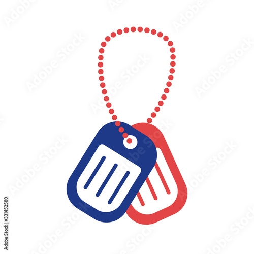 military id necklace silhouette style icon