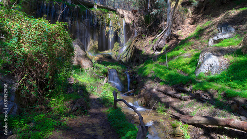 Lanjaron waterfall and park