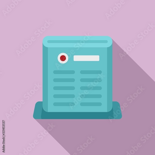 Air purifier care icon. Flat illustration of air purifier care vector icon for web design