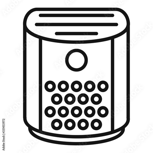 Dehumidifier icon. Outline dehumidifier vector icon for web design isolated on white background