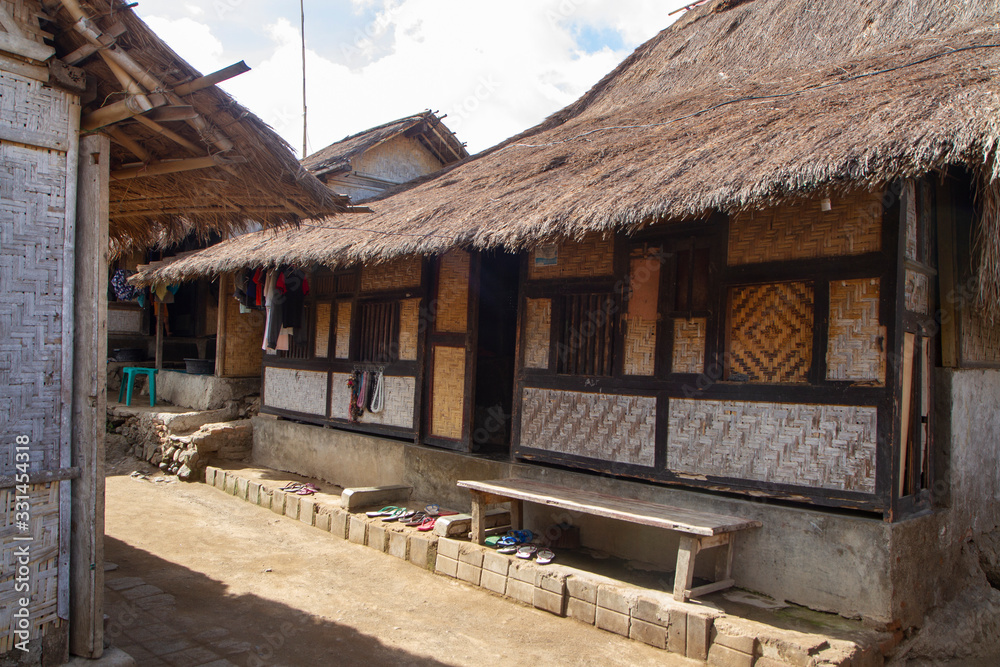 sasak tribe traditional house in sade village, Lombok, Indonesia sasak tribe traditional house in sade village, Lombok, Indonesia