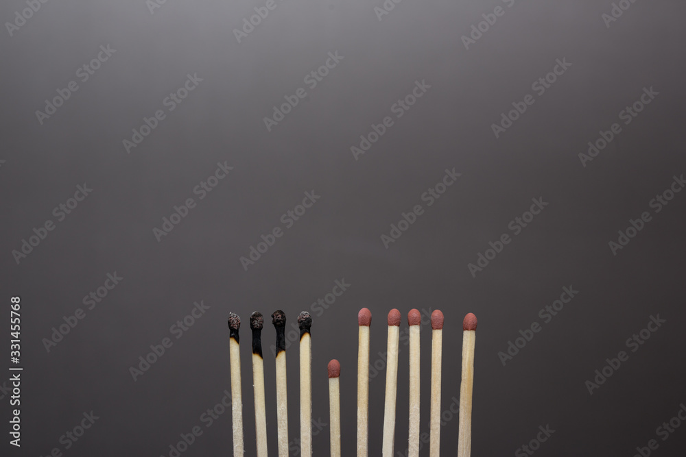 Matchsticks burn, one piece prevents the fire from spreading. Matchsticks burn, one piece prevents the fire from spreading.
