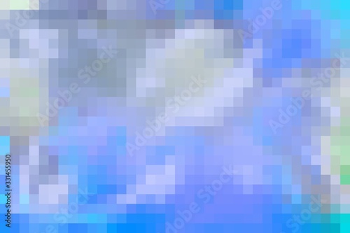 Blue background or texture with geometric objects