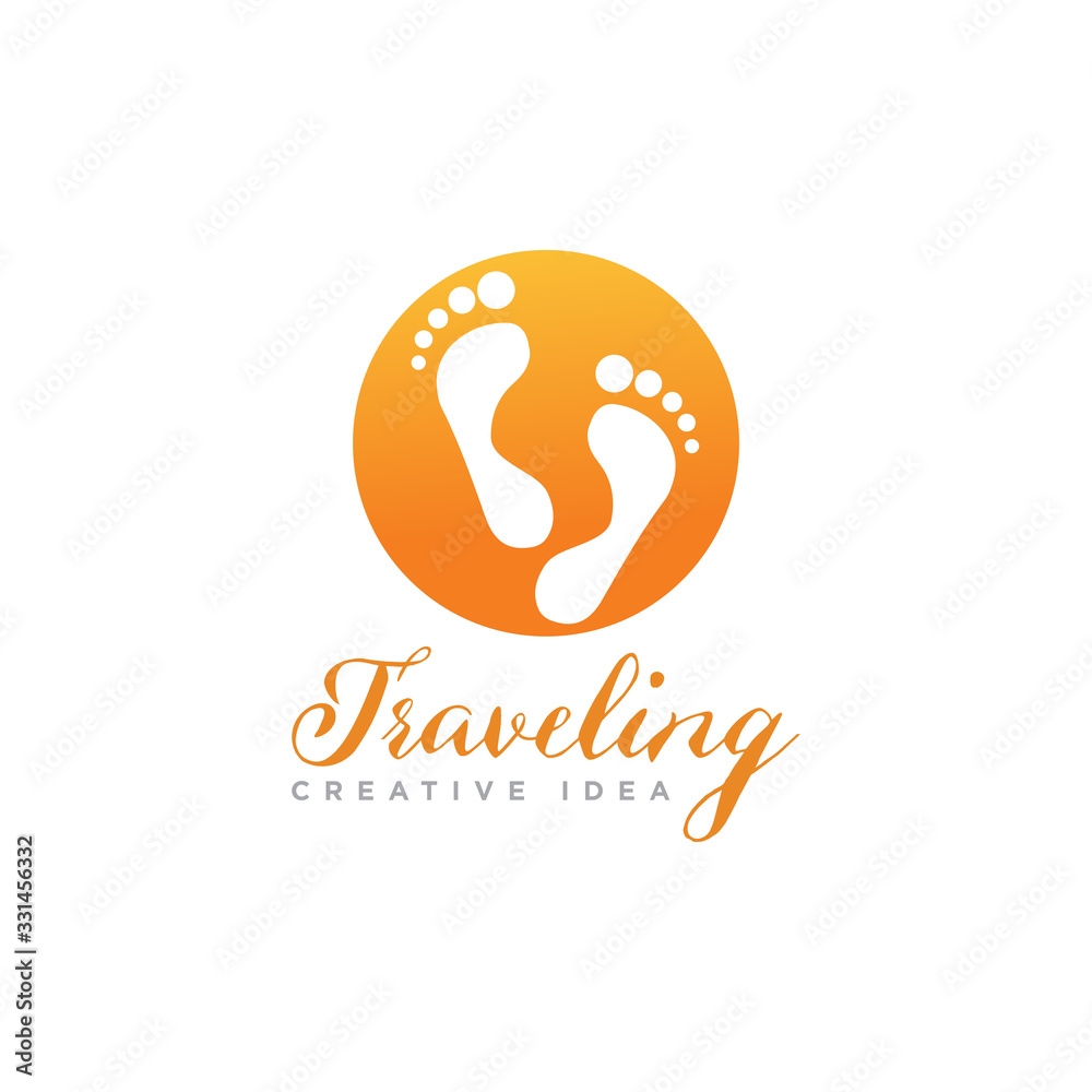 Obraz premium Traveling Logo Icon Design Vector