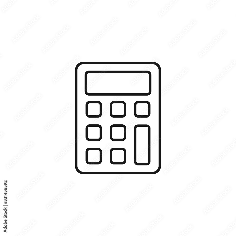 Calculator vector line icon. Vector web design Calculator vector line icon. Vector web design