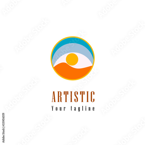 Eye illustration logo design for your brand fashion