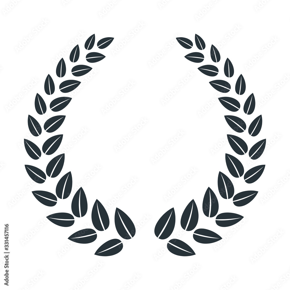 Black laurel wreath. Luxury reward for VIP person. Black laurel wreath. Luxury reward for VIP person.