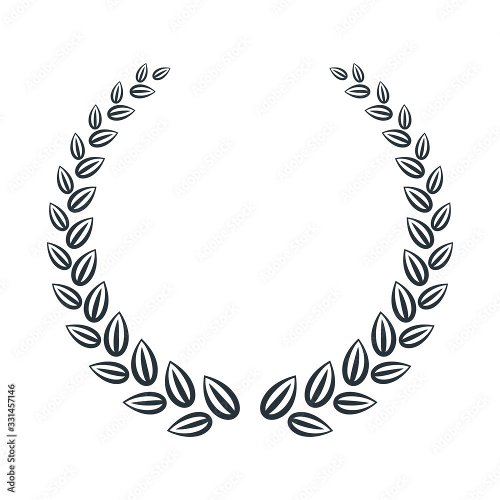 Black laurel wreath. Luxury reward for VIP person. Black laurel wreath. Luxury reward for VIP person.