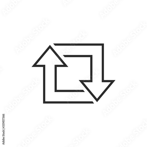 Repost line icon set, repost symbol, repost sign. Vector illustration