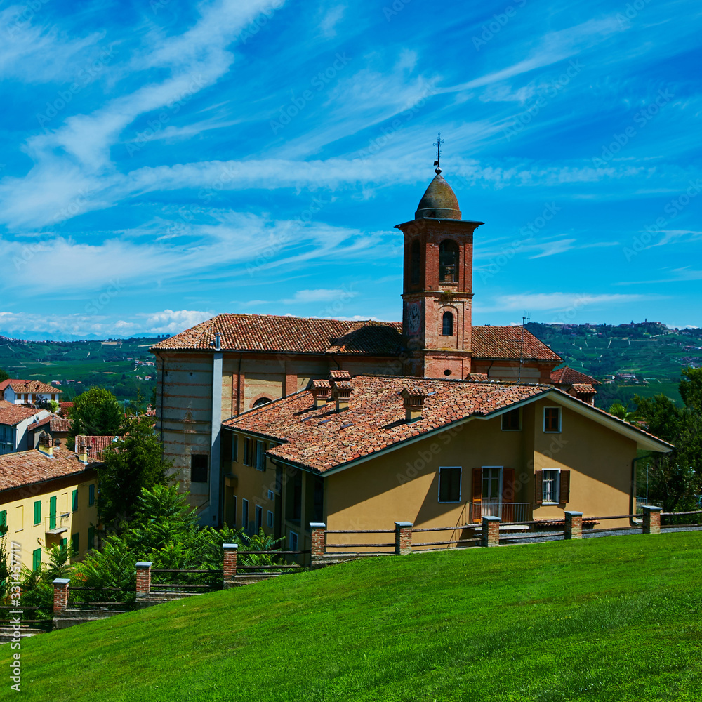 Church in Grinzane Cavour municipality, Piedmont, Italy