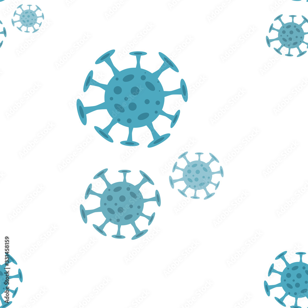 Seamless pattern with coronavirus virus in 2020. World Coronavirus Cell China Influenza Respiratory Coronavirus Seamless pattern with coronavirus virus in 2020. World Coronavirus Cell China Influenza Respiratory Coronavirus
