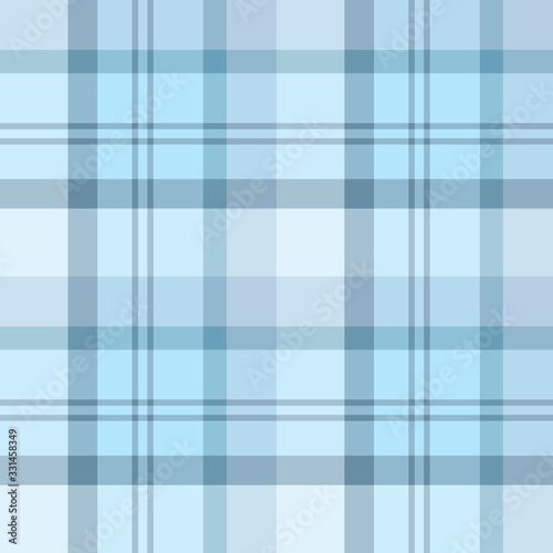 Seamless pattern in great winter blue colors for plaid, fabric, textile, clothes, tablecloth and other things. Vector image.