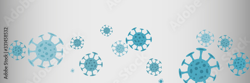 Banner, background concept about coronavirus outbreak in 2020. World Coronavirus Cell China Influenza Respiratory