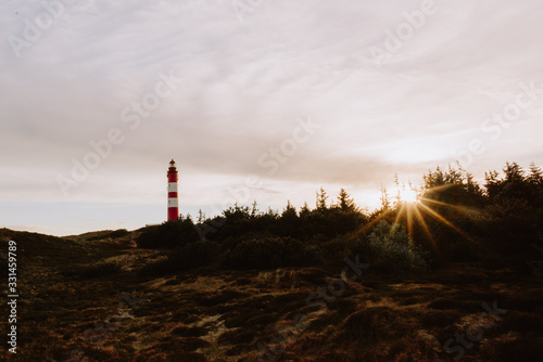 Lighthouse at sunset, Amrum, Germany