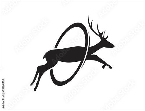 deer logo design vector  ilustration