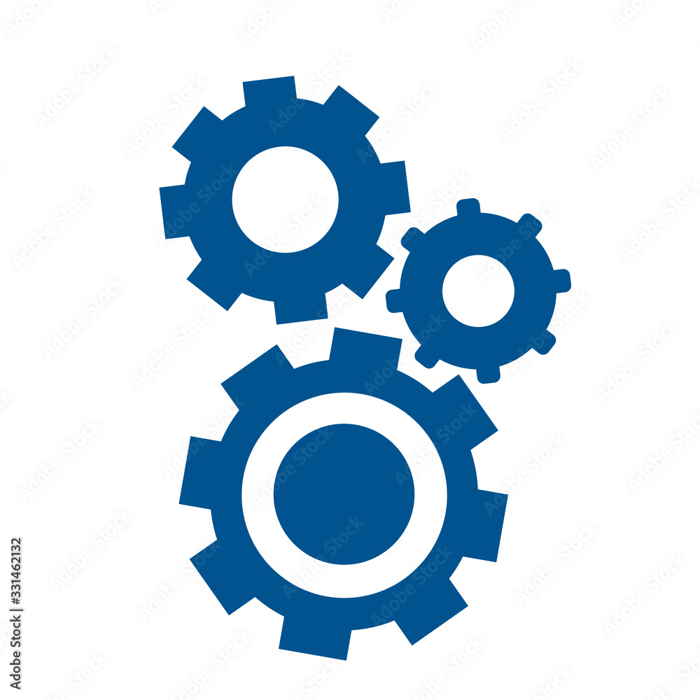 Simple flat gear illustration. Repair icon, breakdown Simple flat gear illustration. Repair icon, breakdown