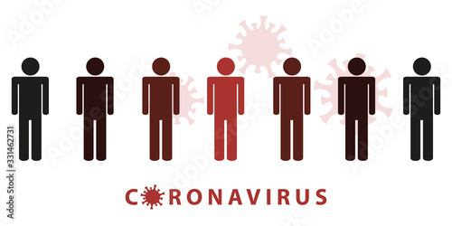 virus transmission risk of infection pictogram vector illustration EPS10