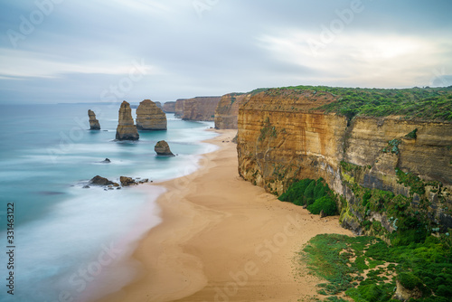 twelve apostles at sunset, great ocean road in victoria, australia