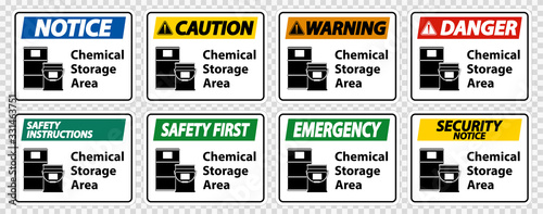Chemical Storage Symbol Sign Isolate on transparent Background,Vector Illustration