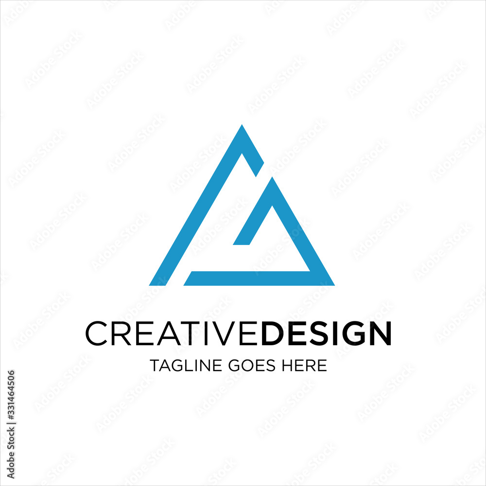 G and A letter abstract, with triangle Monogram logo design emblem vector illustration logo template G and A letter abstract, with triangle Monogram logo design emblem vector illustration logo template